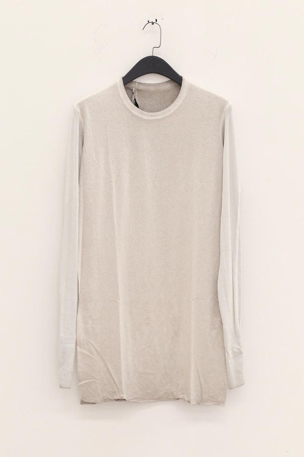 BORIS BIDJAN SABERI Long Sleeve T-Shirt LS1.2 RF F035+FTJ 00001 Faded Light Grey